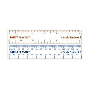 Ruler, 4 Scale Student, Safe T  Industrial & Scientific