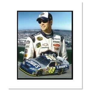   Jimmie Johnson NASCAR Auto Racing Double Matted 8x