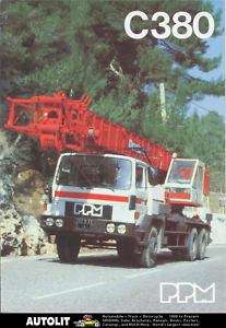 1989 PPM C380 35 Ton Boom Crane Truck Brochure France  