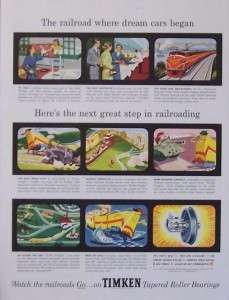 1951 Timken Tapered Roller Bearing Railroad Cars Ad  