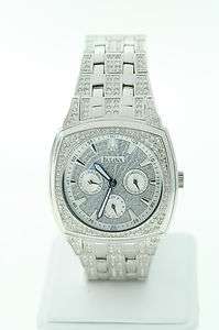 Bulova 96C002 Mens Stainless Steel Crystal Day Date Watch  