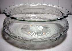 VINTAGE LARGE 8 OPEN TOP * OLD STORE COUNTER GLASS BOWL  
