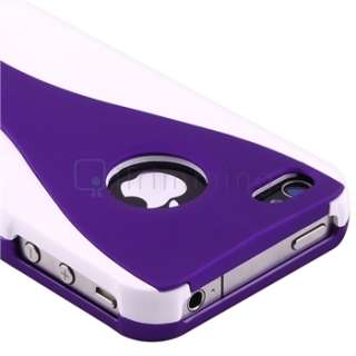   Plastic Cover Case+AUX Cable+Car Charger For iPhone 4 4G Gen 4S  