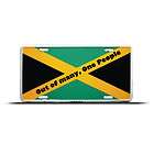 Jamaica Love with Hearts License Plate Tag Frame
