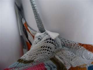 Missoni Yana top multicolored abstract print semi sheer crochet knit 