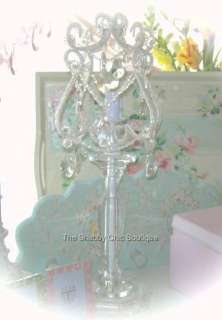 Clear Table or Nightstand Lamp Shabby Chandelier French Chic Crystal 