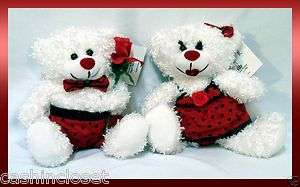 FIB Brand VALENTINE BEARS Boy & Girl Couple PLUSH Happy Valentines 