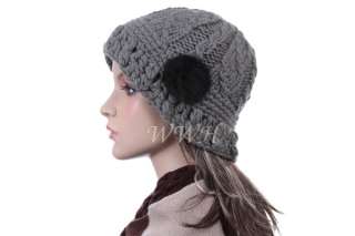 Cute Crochet Knit Beanie Hat Winter Womens be529g  