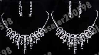 2sets 2styles Austrian Rhinestone Necklaces Earrings  