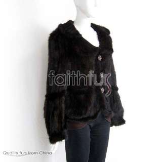 New Brand Mink Fur Knitted Ladys Jacket/coat/overcoat  