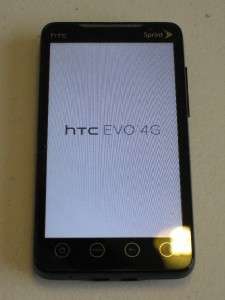 HTC EVO 4G Android   SPRINT   MINT   Clean ESN   NOT LOADING   BLACK 