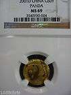 2001 D China Panda Gold Coin 50 Yuan NCS + NGC MS69