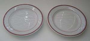 PILLIVUYT Bistro Stripe Porcelain Salad Plates France  