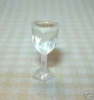 Goblet of Water in Plastic Cut Glass Stem DOLLHOUSE  