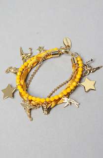Disney Couture Jewelry The Tinkerbell Charm Bracelet in Gold 