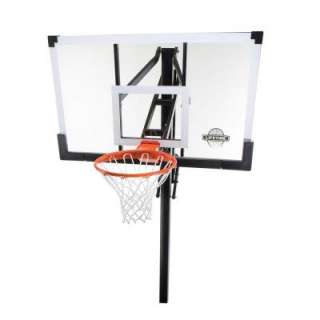   Glass Power Lift In Ground Basketball System 90014 