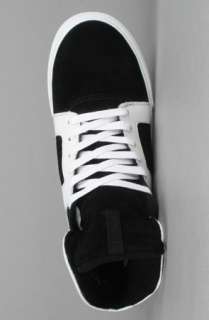 SUPRA The Pilot Sneaker in Black and White Suede  Karmaloop 