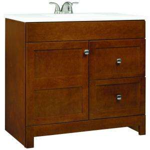 American Classics Artisan 36 in. Vanity in Chestnut with Cultured 