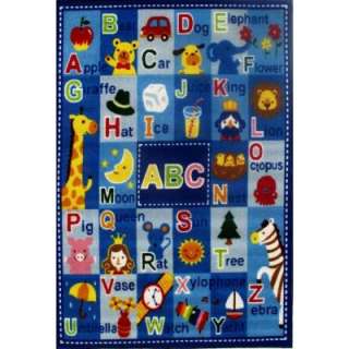 Fun Time Letters & Names Multi Colored 39 in. x 58 in. Area Rug