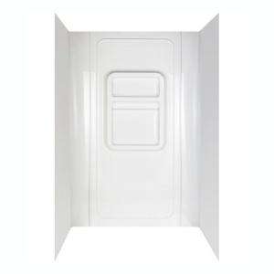   Infinity/Wide Deluxe Shower Wall Set in White 37280 