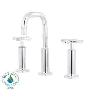   Purist 8 in. Widespread 2 Handle Bathroom Faucet in Polished Chrome