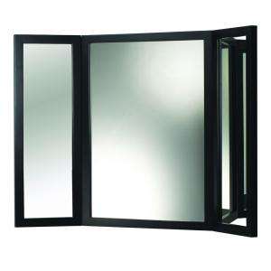 Foremost City Loft 49 in. W x 34 in. H Tri View Mirror in Black 