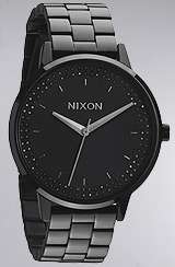 Nixon The Kensington Watch in Black and Black Crystal