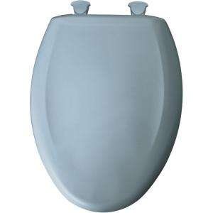 BEMIS Whisper Close Elongated Closed Front Toilet Seat in Cerulean 