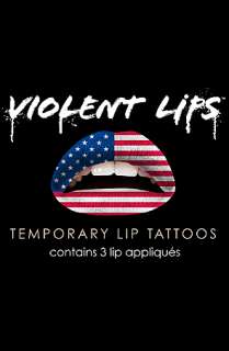 Violent Lips The American Flag Lip Tattoo  Karmaloop   Global 