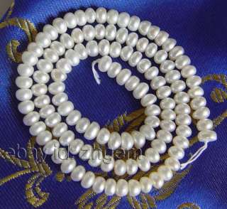 FREE S&H white freshwater genuine Pearl Loose beads 6 7mm  