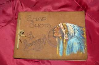 Snap Shots Leather Photo Album with Native American  