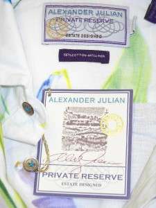NWT ALEXANDER JULIAN Private Reserve Floral Print Shirt  