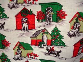 Doghouse Holiday Fabric 44x1yard lots MICHAEL MILLER  