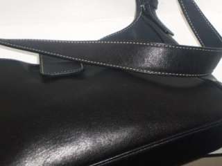   Vintage Black Leather Coach Hampton Legacy Hobo Shoulder Bag #7789