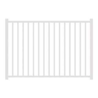 48 in. x 72 in. Aluminum Fence 2 Rail Metropolitan Style (Single 