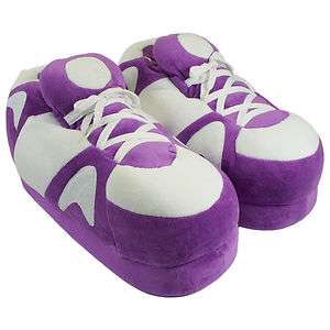 Purple and White Sneaker Slippers Mens  Womens Happy Feet Boot 