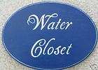 WATER CLOSET London England English Bathroom Sign WC Oval Wood Plaque 