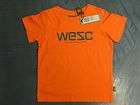 WeSC Unisex Kids Short Sleeve Red Blue Orange Stylish Fashion Cotton T 