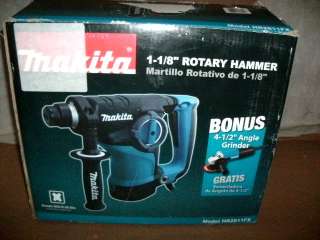 MAKITA 1 1/8IN ROTARY HAMMER HR2811FX & ANGLE GRINDER  