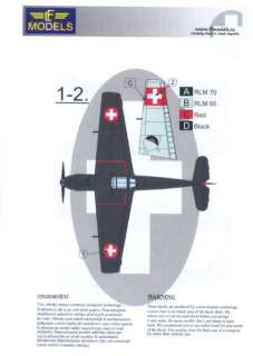 LF Models Decals 1/48 SWISS MESSERSCHMITT Bf 109E #2  