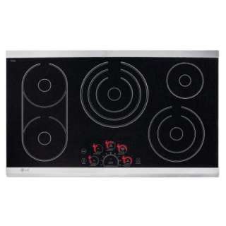 LG Electronics 36 in. Smooth Surface Electric Cooktop in Stainless 