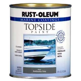 Rust Oleum Marine Coatings 1 qt. Gloss Oil Base Battleship Gray 