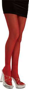 Black Red Glitter Sparkle Pantyhose Christmas Party OS  