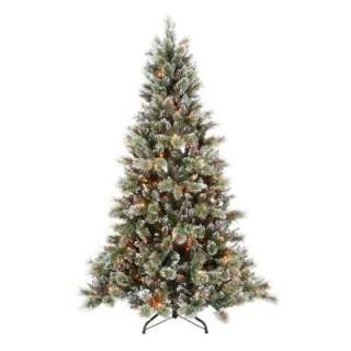 Martha Stewart Living 7.5 ft. Sparkling Pine Hinged Tree with Pine 