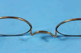 VTG Antique Gold Composition Wire Frame Eyeglasses Glasses Spectacles 