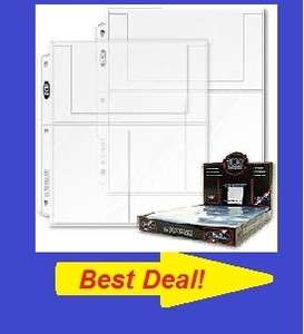 100 4 x 6 3 Pocket PRO Postcards Photo Album Refill Pages with Ultra 