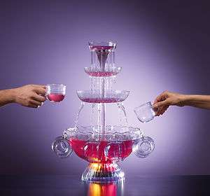 Nostalgia Electric Lighted Party Fountain Beverage Set  