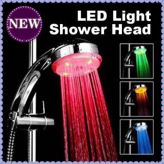 Multi color Changing LED Shower Head AUTOMATIC Control  