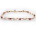 78 ct Natural Ruby & Diamond Unique Bracelet Solid Yellow Gold 