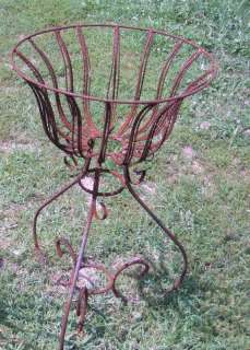   Wrought Iron Twisted Plant Stand Garden Planter Metal Planters  